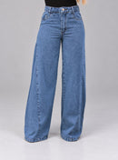Calça Jeans Pantalona Wide Leg Feminina