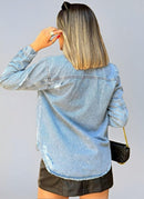 Jaqueta Jeans Feminina Casaco Manga Longa