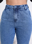 Calça Feminina Jeans Mom Premium Cintura Alta