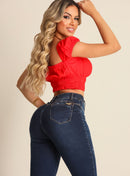 Calça Jeans Feminina com Barra Degradê