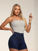 Short Feminino Com Brilho Strass Elastano