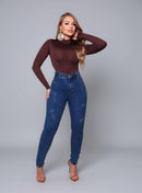 Calça Jeans Médio Feminina Skinny