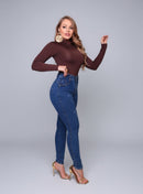 Calça Jeans Médio Feminina Skinny