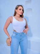 Calça Jeans Feminina Levanta Bumbum Cintura Alta Clara