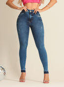 Calça Jeans Feminina Clara com Barra Degradê