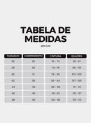 Short Saia Jeans Feminino Modelador Preto