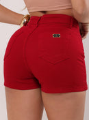 Short Saia Jeans Feminino com Recorte e Barra
