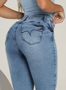 Calça Jeans Feminina Skinny Clara Cintura Alta Empina Bumbum