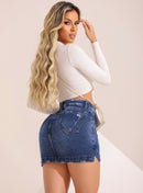 Saia Feminina Jeans Médio Cintura Alta Tradicional