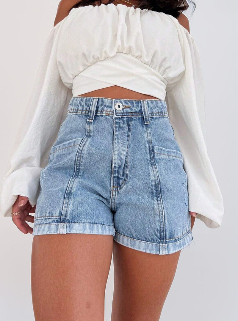 Short Jeans Fernanda Feminino Com Bolso