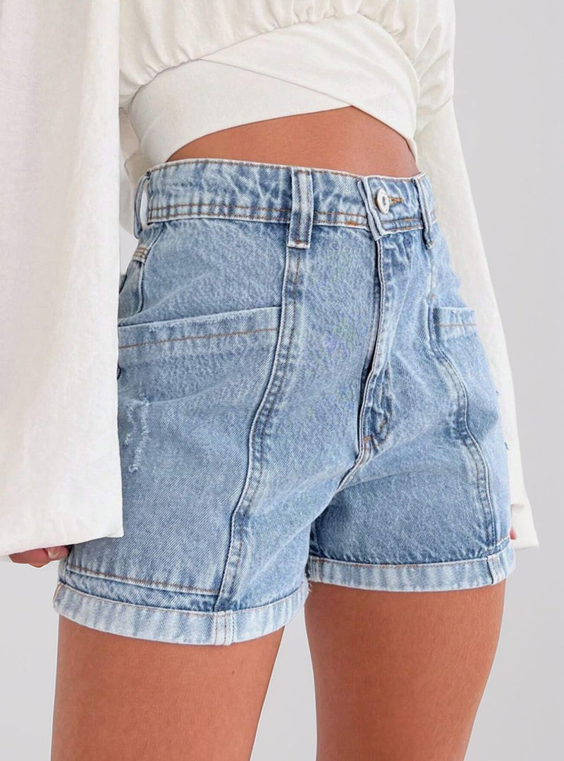 Short Jeans Fernanda Feminino Com Bolso