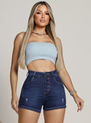 Short Jeans Feminino com Botões