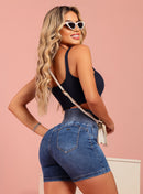 Short Jeans Meia Coxa Modelador