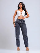 Calça Jeans Feminina Mom Cintura Alta